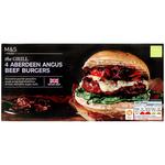 M&S 4 Aberdeen Angus Beef Burgers Frozen