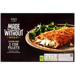 M&S Made Without 2 Cod Fillets Frozen