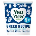 Yeo Valley Organic Greek Recipe 5% Strained Natural Yogurt