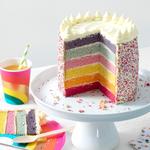 M&S Rainbow Sponge Layer Cake
