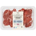 M&S British 4 Pork Shoulder Steaks