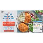 M&S 2 Cod Mornay Fishcakes Melt in the Middle Frozen