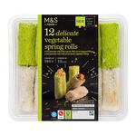 M&S 12  Vegetable Spring Rolls