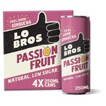 Lo Bros Kombucha Passionfruit Low Sugar Multipack