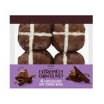 M&S Extremely Chocolatey Hot Cross Buns
