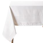 M&S Nova Non Iron Cotton Tablecloth, Medium, White