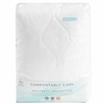 M&S Comfortably Cool Mattress Protector, Single (3ft), White
