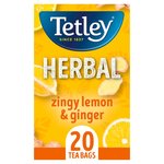 Tetley Herbal Zingy Lemon & Ginger Tea Bags