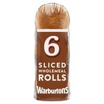 Warburtons Sliced Wholemeal Rolls