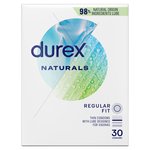Durex Naturals Condoms Thin Water Based LubeRegular Fit