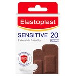Elastoplast Sensitive Plasters Multi Tone Dark 20 Pack