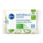 NIVEA Naturally Good Organic Aloe Vera Face Cleansing Wipes 