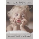 The Morning After Birthday Drinks Card