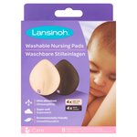 Lansinoh Washable Nursing Pads with Wash Bag, Light Pink & Black