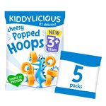 Kiddylicious Cheesy Popped Hoops, 3 Yrs+ Multipack