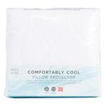 M&S Comfortably Cool Pillow Protectors, 2 Pack, White