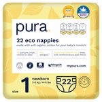 Pura Eco Nappies, Size 1 (2-5kg)