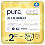 Pura Eco Nappies, Size 2 (3-6kg)