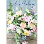Beautiful Peonies & Roses Birthday Card