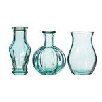 Sass & Belle Recycled Glass Vintage Bud Vase Pale Blue Set 3