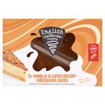 English Cheesecake Company Luxury Vanilla Cheesecake with Lotus Biscoff
