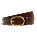 M&S Leather Core Jeans Belt, Chocolate