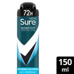 Sure Men 72hr Nonstop Protection Invisible Ice Antiperspirant Deodorant