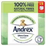 Andrex Ultra Care Washlets Flushable Toilet Wipes Quad Pack