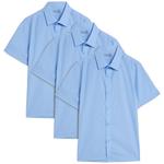 M&S Boys 3 Pack Regular Fit Shirt, 3-14 Years