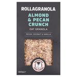 Rollagranola Almond Pecan Crunch, Oat Granola, Vegan, 2% Sugar, Gluten Free