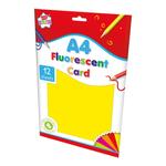 12 A4 Sheets, Florescent Card