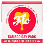 FLO Bamboo Sanitary Day Pads, Winged & Ultra Thin 