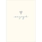 Silver Heart Engaged Card 