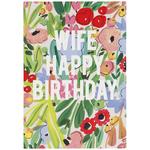 M&S Wife Floral Birthday Card