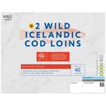 M&S 2 Wild Icelandic Cod Loins Frozen