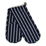 M&S Butchers Stripe Double Oven Glove '1SIZE Navy