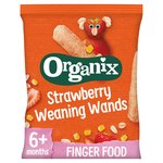 Organix Strawberry Weaning Wands Organic Baby 6 months+ snack