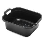 Addis Eco Black Recycled Plastic Washing up Bowl with Twin Handle, 10 Litre