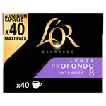 L'OR Lungo Profondo Coffee Pods x40 Intensity 8