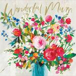 Wonderful Mum Flower Bouquet Birthday Card