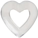 M&S Collection Medium Glass Heart Serving Bowl, Clear