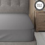 M&S Egyptian Cotton 230 Count Fitted Sheet Super King Size (6 ft) Slate