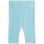 M&S Cotton Rich Blue Stripe Leggings, 0-12 Months, Turquoise 