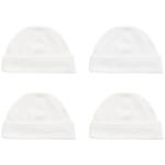 M&S  Pure Cotton Hats, 4 Pack, 0-12 Months, White