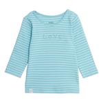 M&S Love Stripe Long Sleeve Tee, 0-12 Months, Turquoise Mix