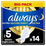 Always Ultra Sanitary Towels Secure Night Extra (Size 5) VP