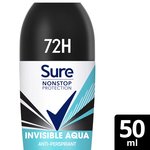 Sure Women 72hr Nonstop Antiperspirant Deodorant Roll On Invisible Aqua