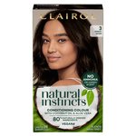 Clairol Natural Instincts Semi-Permanent No Ammonia Hair Dye 3 Dark Brown