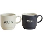 M&S Set of 2 Mine & Yours Mug, One Size, Multi
