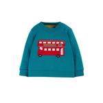 Frugi Switch Easy On Jumper, Camper Blue/Bus, 1-5 Years